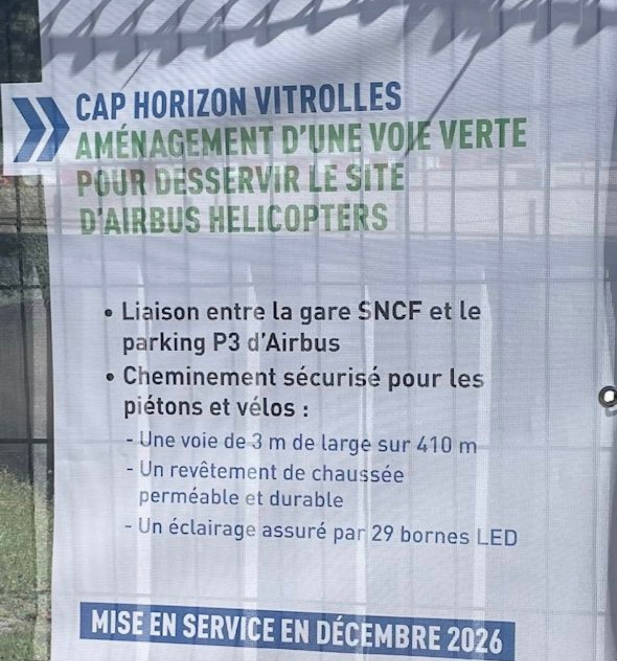 Projet d'aménagement du chemin entre la gare et le parking P3